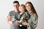 Familie mit zwei Kindern